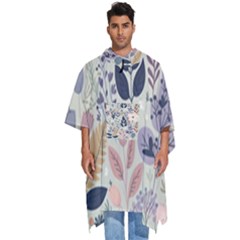 Flower Floral Pastel Men s Hooded Rain Ponchos by Vaneshop