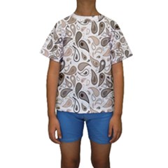 Paisley Pattern Background Graphic Kids  Short Sleeve Swimwear by Vaneshop