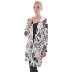 Paisley Pattern Background Graphic Hooded Pocket Cardigan