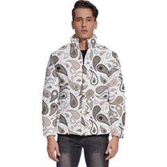 Paisley Pattern Background Graphic Men s Puffer Bubble Jacket Coat by Vaneshop