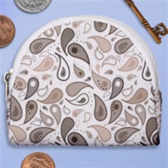 Paisley Pattern Background Graphic Horseshoe Style Canvas Pouch by Vaneshop