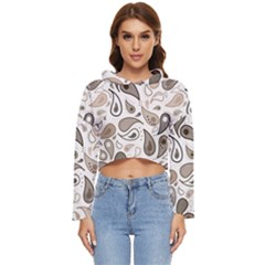 Paisley Pattern Background Graphic Women s Lightweight Cropped Hoodie by Vaneshop