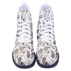 Paisley Pattern Background Graphic Women s High-top Canvas Sneakers by Vaneshop