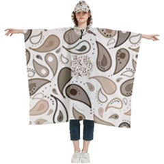 Paisley Pattern Background Graphic Women s Hooded Rain Ponchos by Vaneshop