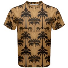 Camel Palm Tree Men s Cotton Tee by Vaneshop