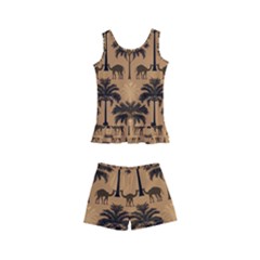 Camel Palm Tree Kids  Boyleg Swimsuit by Vaneshop