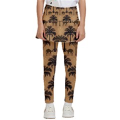 Camel Palm Tree Kids  Skirted Pants by Vaneshop