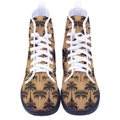 Camel Palm Tree Kid s High-top Canvas Sneakers by Vaneshop