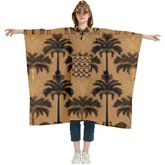 Camel Palm Tree Women s Hooded Rain Ponchos by Vaneshop