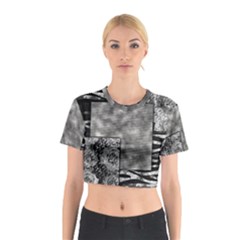 Background Pattern Geometric Design Cotton Crop Top by Vaneshop