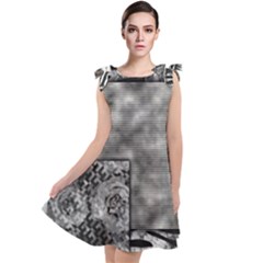 Background Pattern Geometric Design Tie Up Tunic Dress