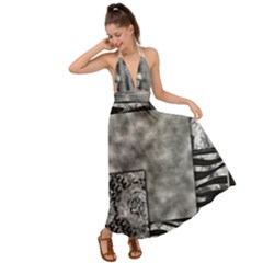 Background Pattern Geometric Design Backless Maxi Beach Dress by Vaneshop