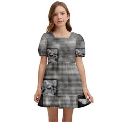 Background Pattern Geometric Design Kids  Short Sleeve Dolly Dress by Vaneshop