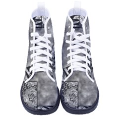 Background Pattern Geometric Design Men s High-top Canvas Sneakers