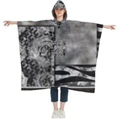 Background Pattern Geometric Design Women s Hooded Rain Ponchos by Vaneshop