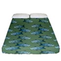 Fishes Pattern Background Theme Fitted Sheet (California King Size) View1