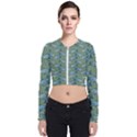 Fishes Pattern Background Theme Long Sleeve Zip Up Bomber Jacket View1