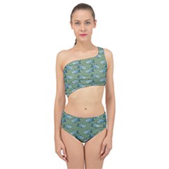 Fishes Pattern Background Theme Spliced Up Two Piece Swimsuit by Vaneshop