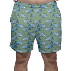 Fishes Pattern Background Theme Men s Shorts by Vaneshop