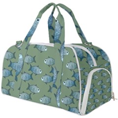 Fishes Pattern Background Theme Burner Gym Duffel Bag by Vaneshop