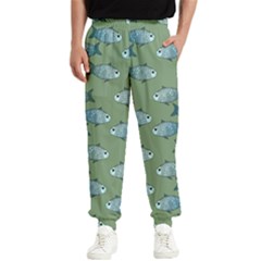 Fishes Pattern Background Theme Men s Elastic Waist Pants by Vaneshop