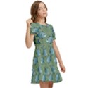 Fishes Pattern Background Theme Kids  Puff Sleeved Dress View2