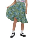 Fishes Pattern Background Theme Kids  Ruffle Flared Wrap Midi Skirt View1