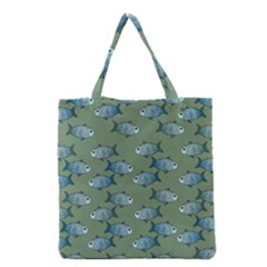 Fishes Pattern Background Theme Grocery Tote Bag by Vaneshop