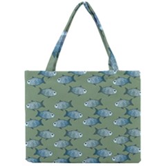 Fishes Pattern Background Theme Mini Tote Bag by Vaneshop