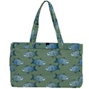 Fishes Pattern Background Theme Canvas Work Bag View2