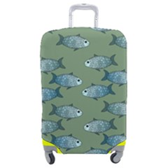 Fishes Pattern Background Theme Luggage Cover (medium) by Vaneshop