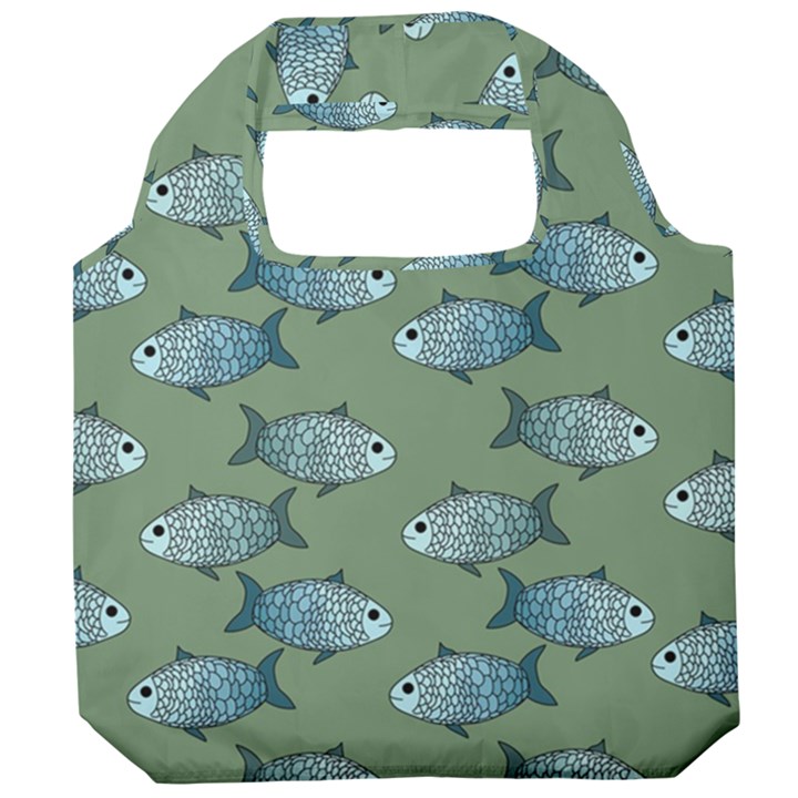 Fishes Pattern Background Theme Foldable Grocery Recycle Bag