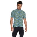 Fishes Pattern Background Theme Men s Short Sleeve Cycling Jersey View3