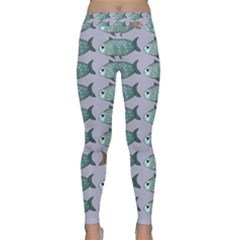 Fishes Pattern Background Theme Art Classic Yoga Leggings by Vaneshop