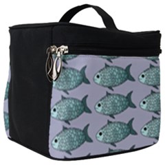 Fishes Pattern Background Theme Art Make Up Travel Bag (big) by Vaneshop