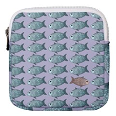 Fishes Pattern Background Theme Art Mini Square Pouch by Vaneshop