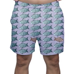 Fishes Pattern Background Theme Art Men s Shorts by Vaneshop