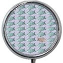 Fishes Pattern Background Theme Art Mini Round Pill Box View1