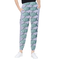 Fishes Pattern Background Theme Art Women s Tapered Pants by Vaneshop