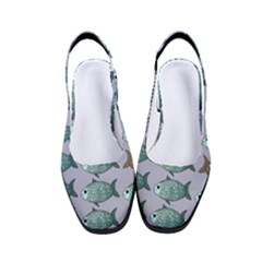 Fishes Pattern Background Theme Art Women s Classic Slingback Heels by Vaneshop