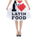 I love Latin food Flared Midi Skirt View1