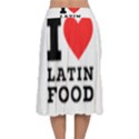 I love Latin food Velvet Flared Midi Skirt View2