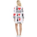 I love Latin food Tiered Long Sleeve Mini Dress View2