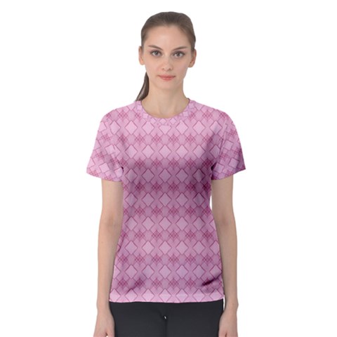 Pattern Print Floral Geometric Women s Sport Mesh Tee by Vaneshop