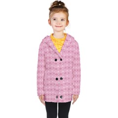 Pattern Print Floral Geometric Kids  Double Breasted Button Coat by Vaneshop