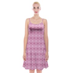 Pattern Print Floral Geometric Spaghetti Strap Velvet Dress by Vaneshop