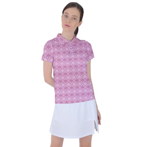 Pattern Print Floral Geometric Women s Polo Tee by Vaneshop