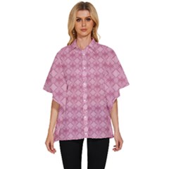 Pattern Print Floral Geometric Women s Batwing Button Up Shirt