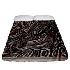 Zebra Abstract Background Fitted Sheet (king Size) by Vaneshop