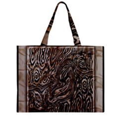 Zebra Abstract Background Zipper Mini Tote Bag